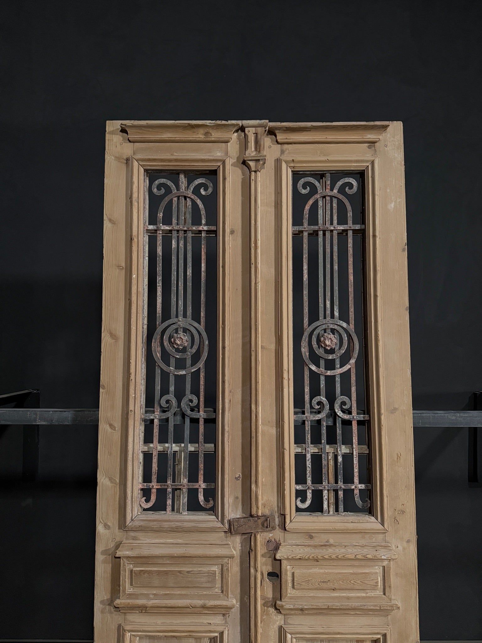 Antique Iron French Doors - 43.25x101.5 - N282