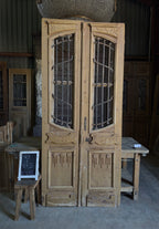 Sophisticated Antique Iron French Doors - 43x97.5 K435