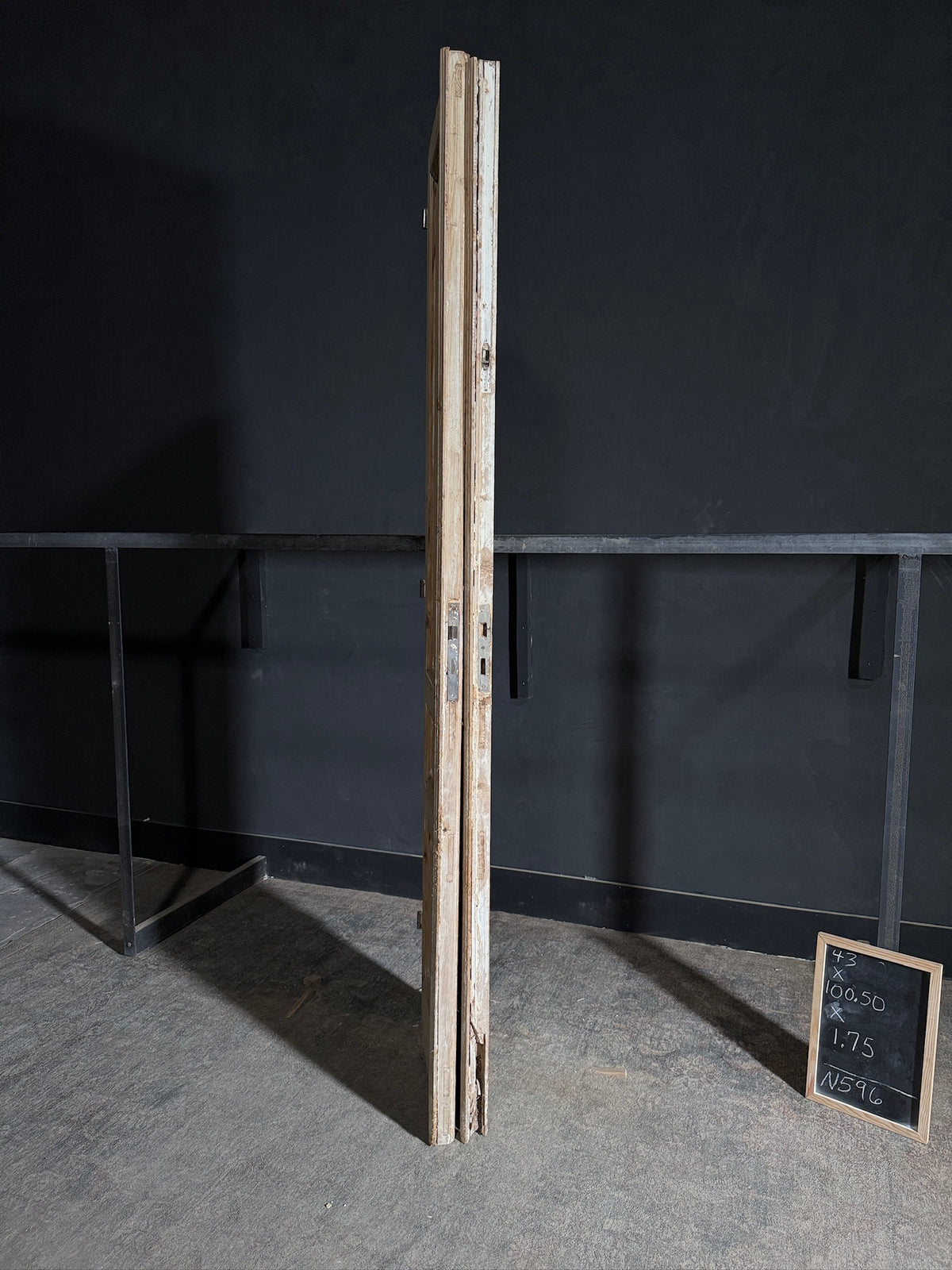 Antique 3 Panel Solid Double Doors - 43x100.5 - N596