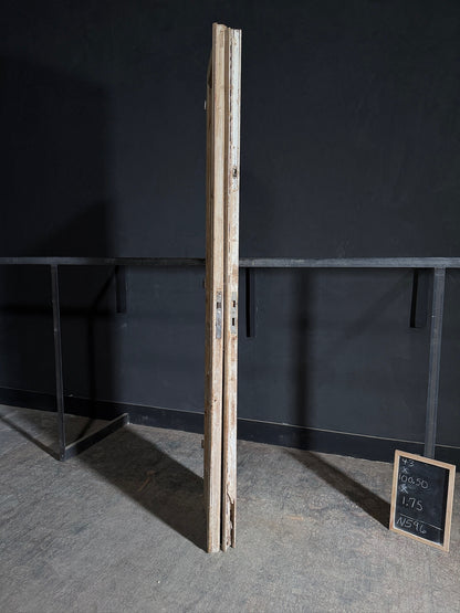 Antique 3 Panel Solid Double Doors - 43x100.5 - N596