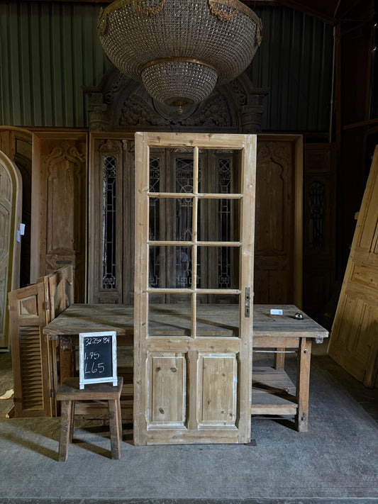 8 Lite Antique Glass Single Door - 32.25x84 - L65