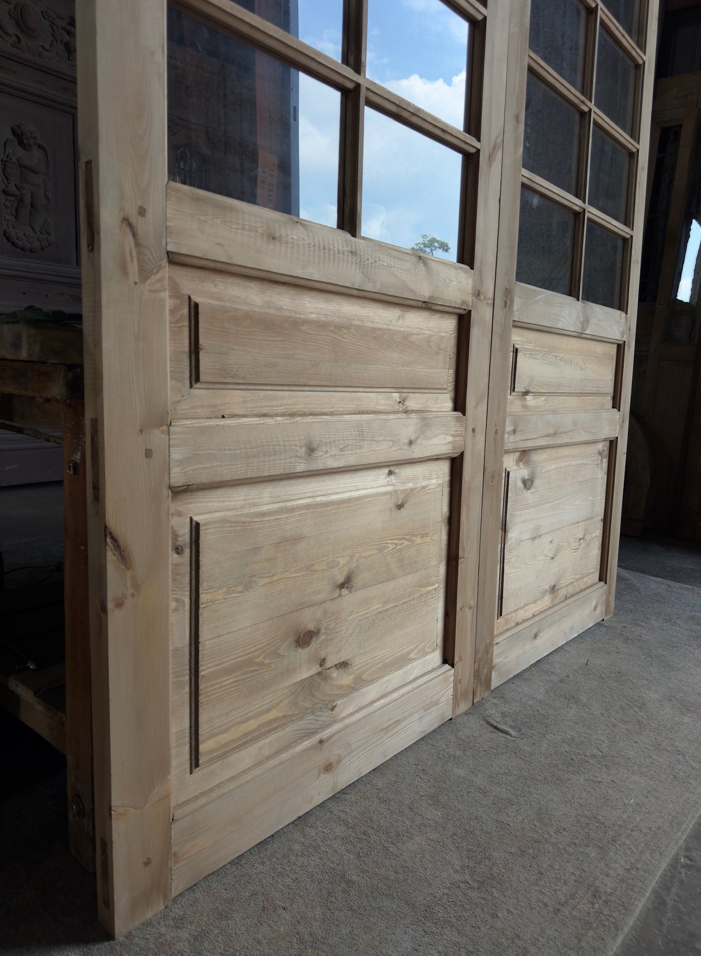Handcrafted 8 Lite Glass French Doors - 72x80 L39