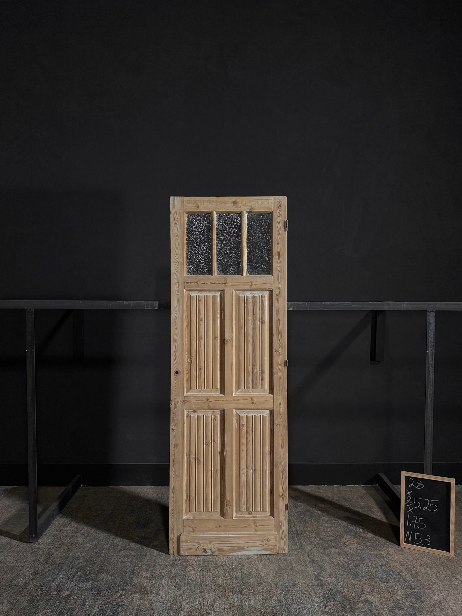 Antique Fluted 3 Lite Single Door - 28x85.25 - N53