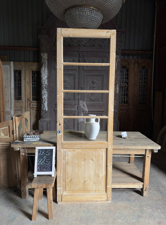 4 Lite Antique Glass Single Door - 28.5x88.5 K128