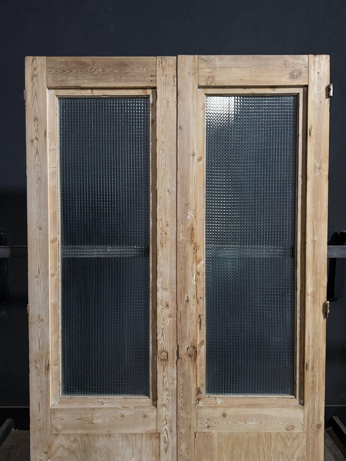 Antique Fluted 1 Lite French Doors - 52.25x93 - N712