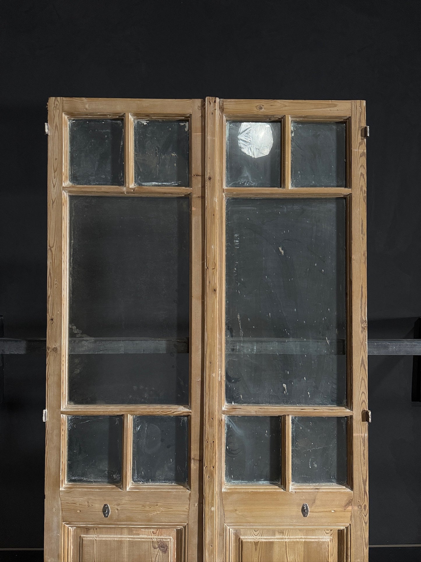 Antique Glass 5 Lite French Doors - 44.25x93 - N491
