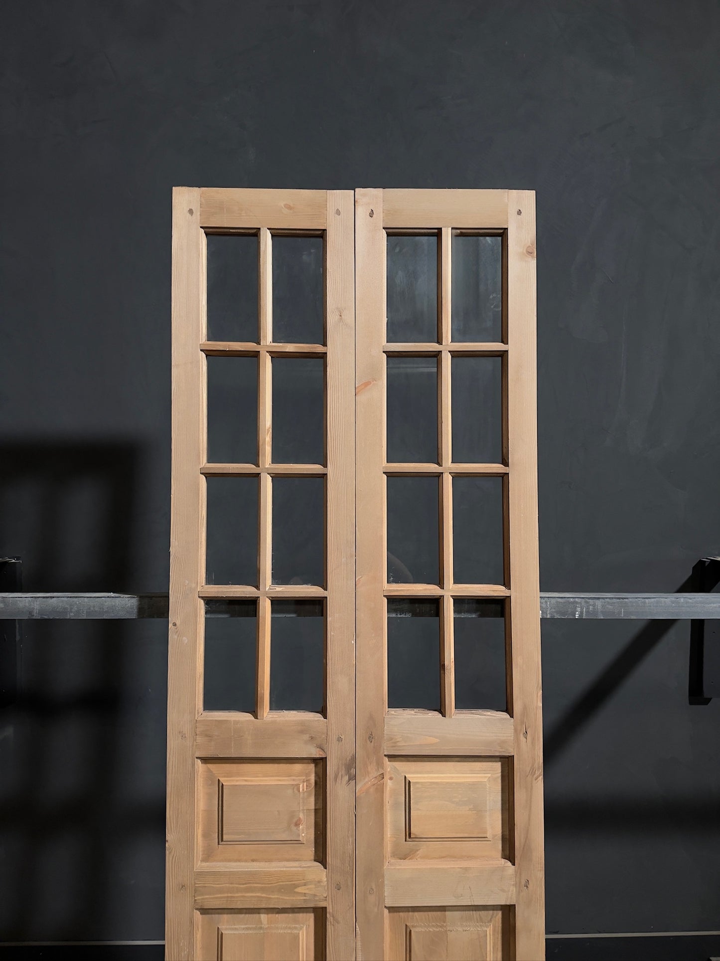 Handcrafted 8 Lite Glass French Doors - 32x96 - N217