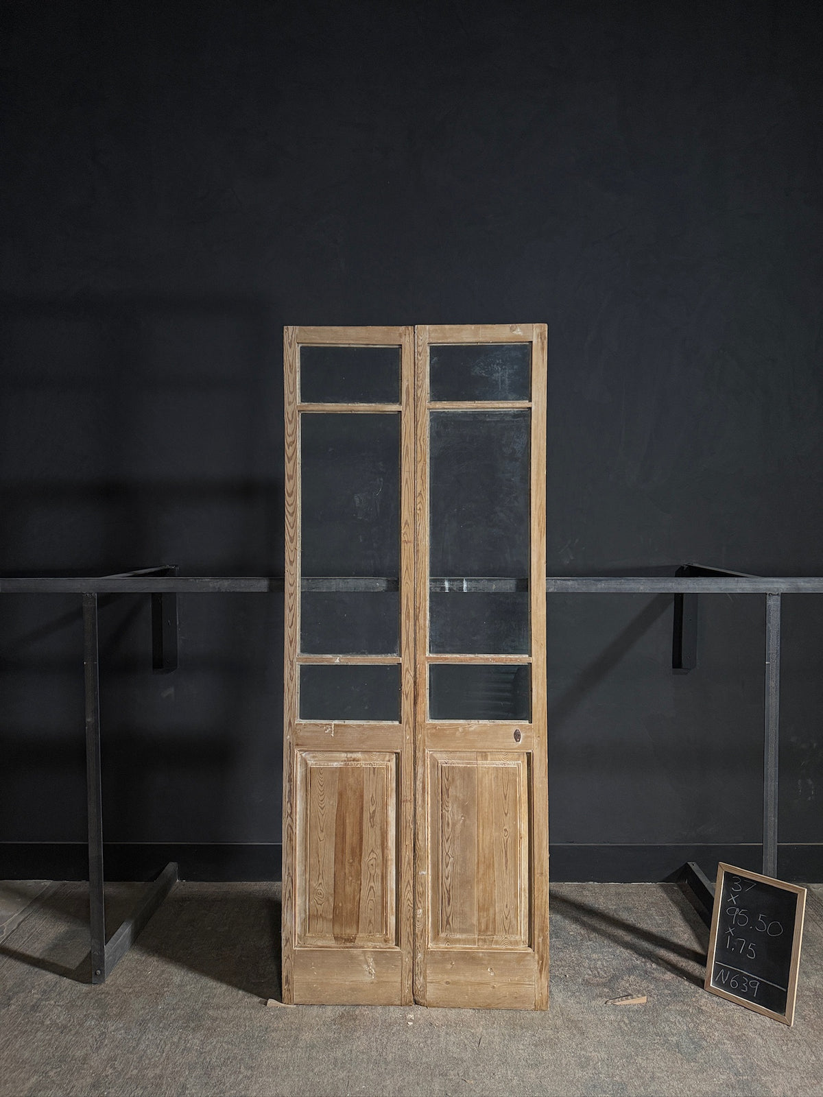 Antique Glass 2 Lite French Doors - 36.5x95.5 - N639
