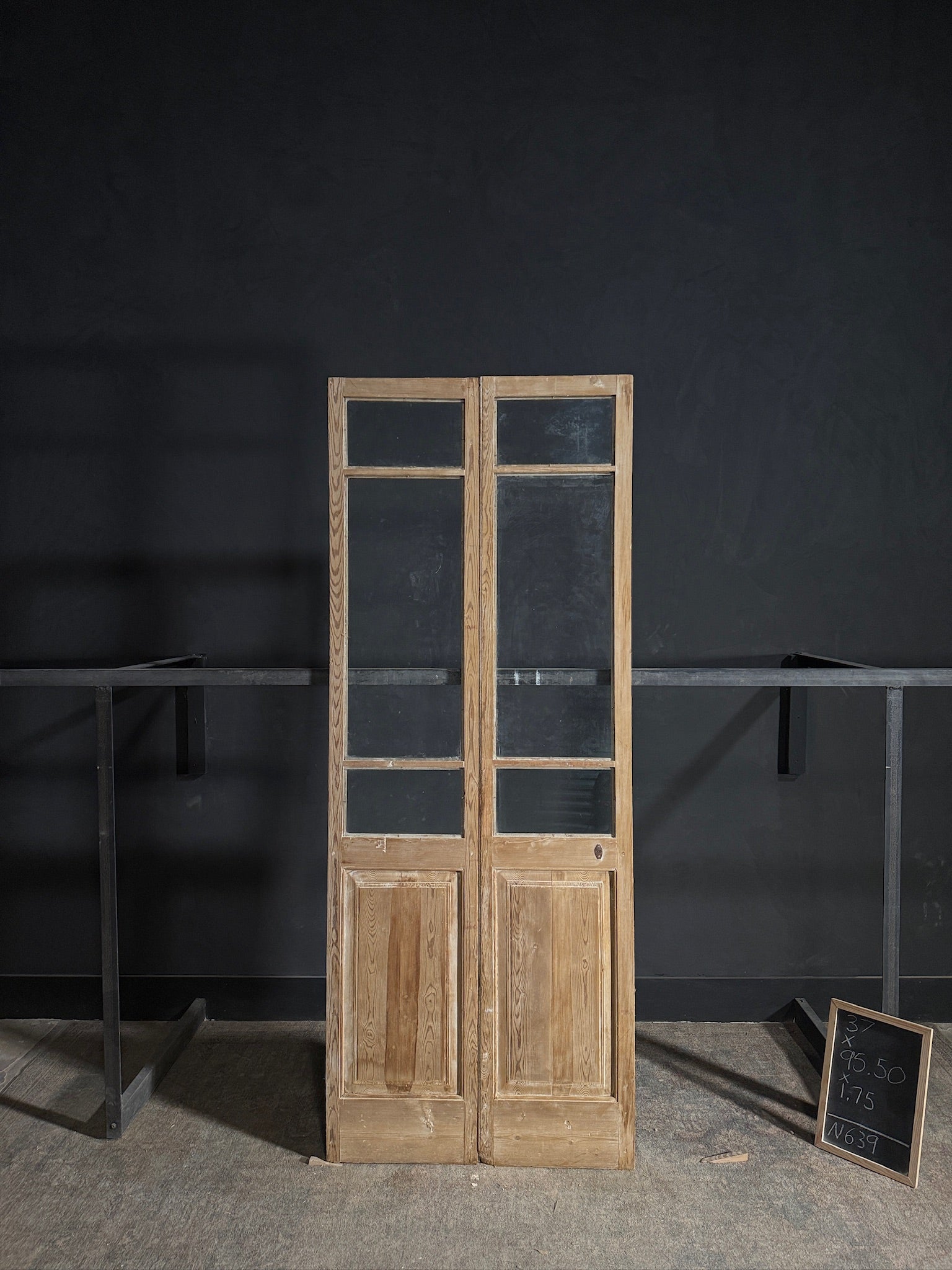 Antique Glass 2 Lite French Doors - 36.5x95.5 - N639