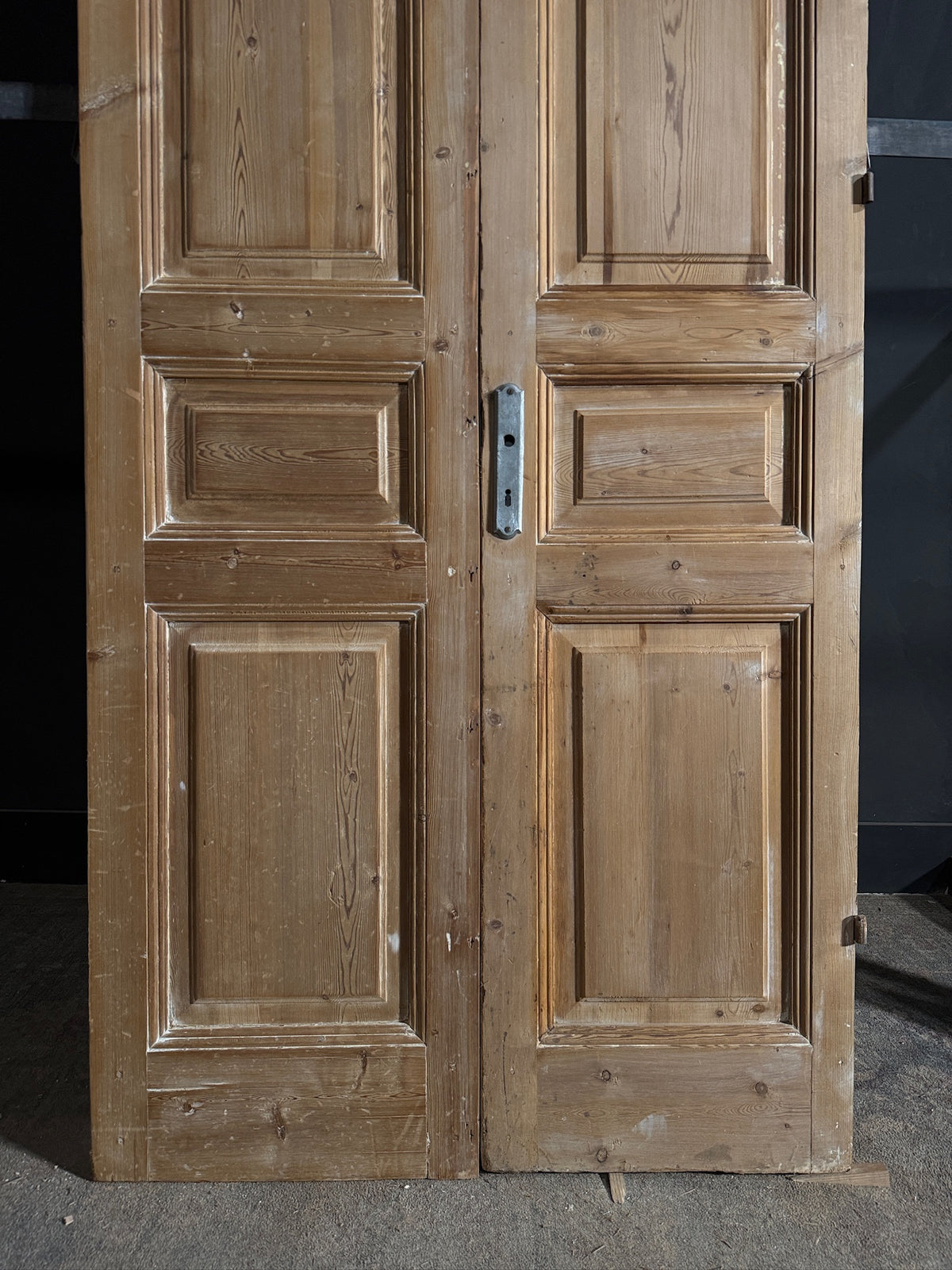 Antique 3 Panel Solid Double Doors - 42.5x101.5 - N670