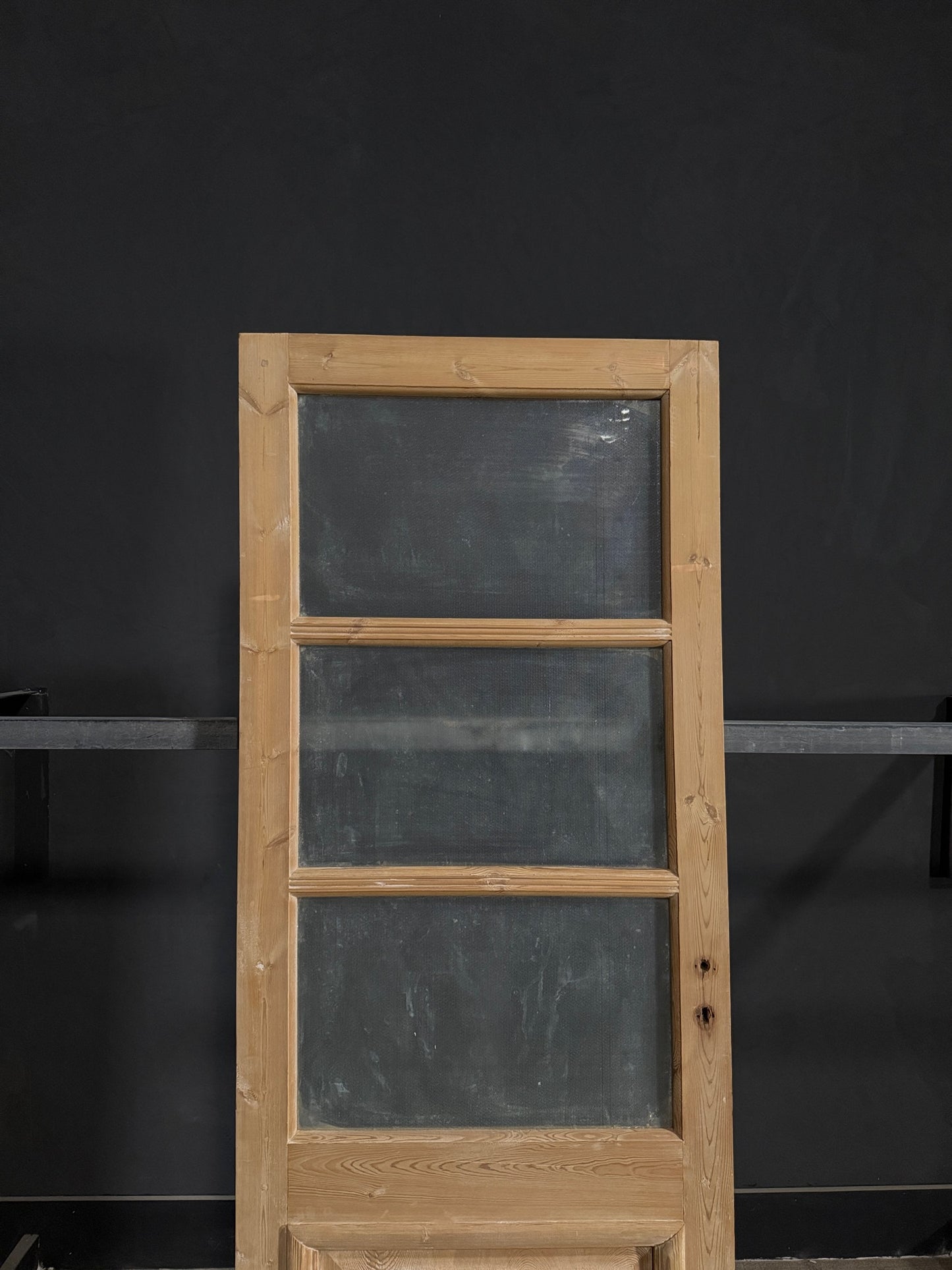 Antique Obscured Glass 3 Lite Single Door - 31.75x85.75 - N357