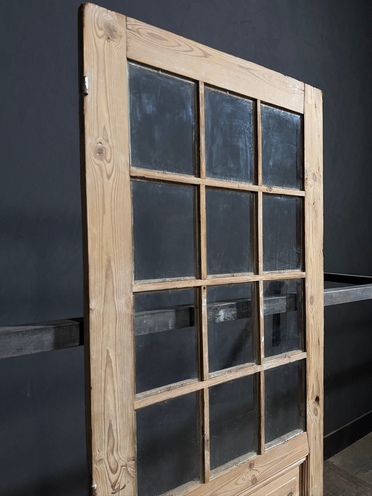 Antique Raised Panel Glass Pantry Door - 32x86.25 - N759