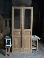 3 Panel Antique Glass French Doors - 43x96.75 J473