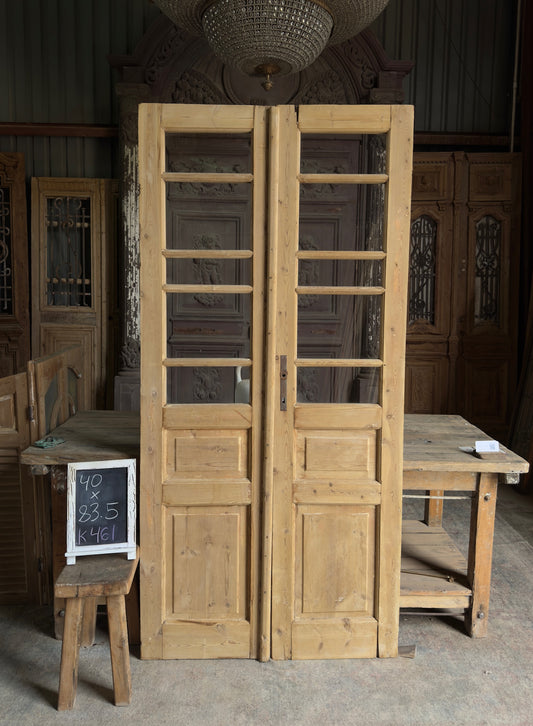 10 Lite European Antique Glass French Doors - 40x83.5 K461