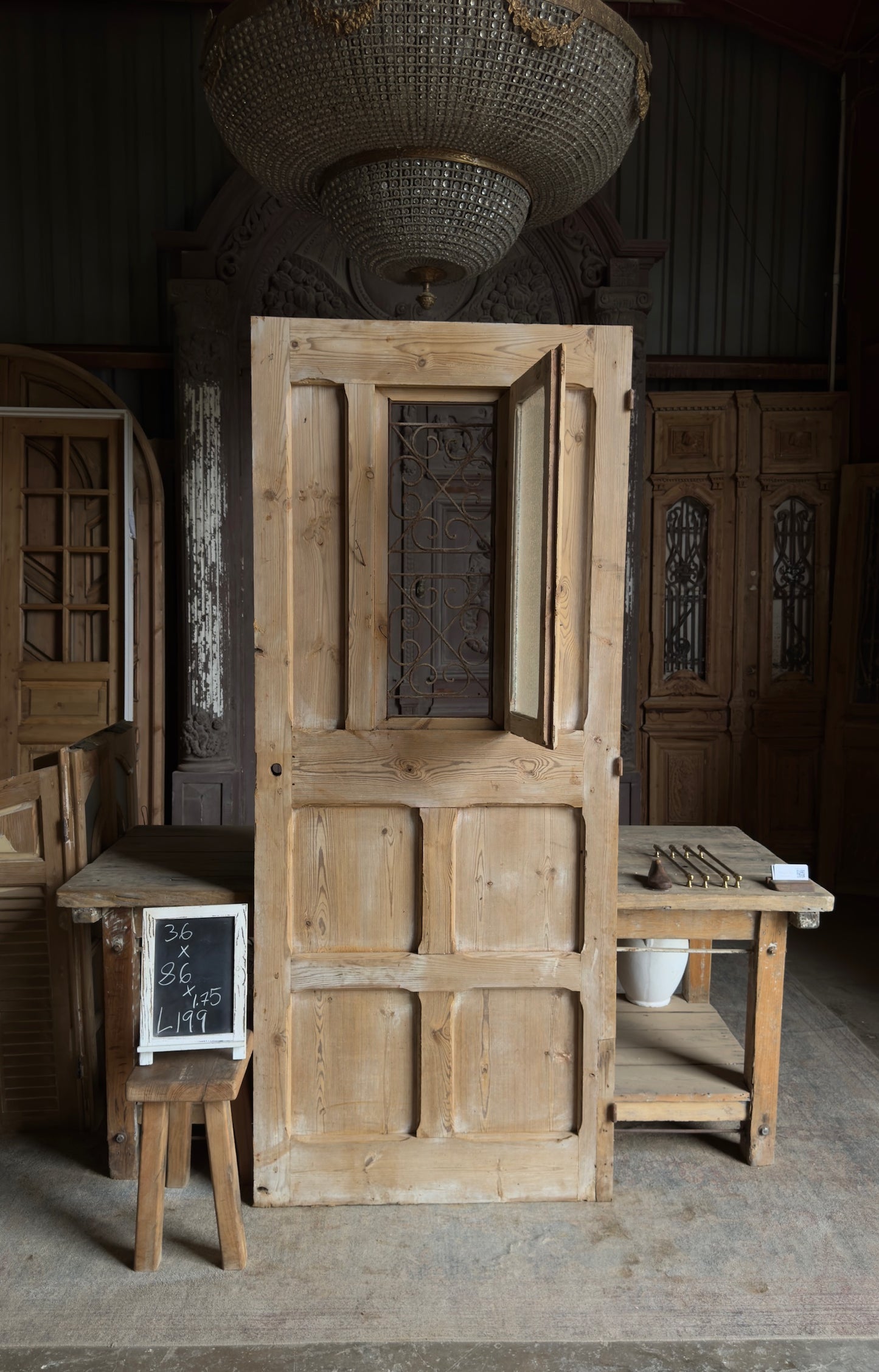 19th Century Single Antique Iron Door - 36x86 - L199