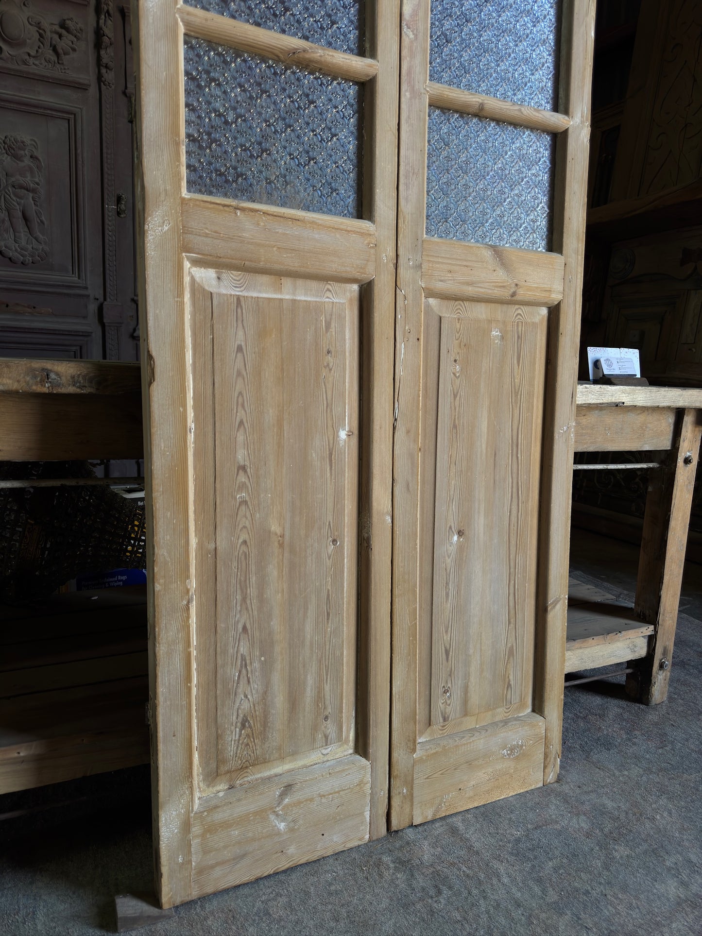 6 Lite Glass Antique French Doors - 30.75x90.5 J568