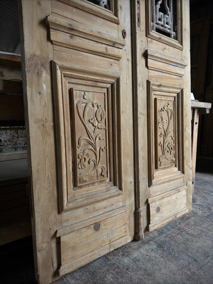 Classic Antique French Face Iron Doors - 43x103 H146