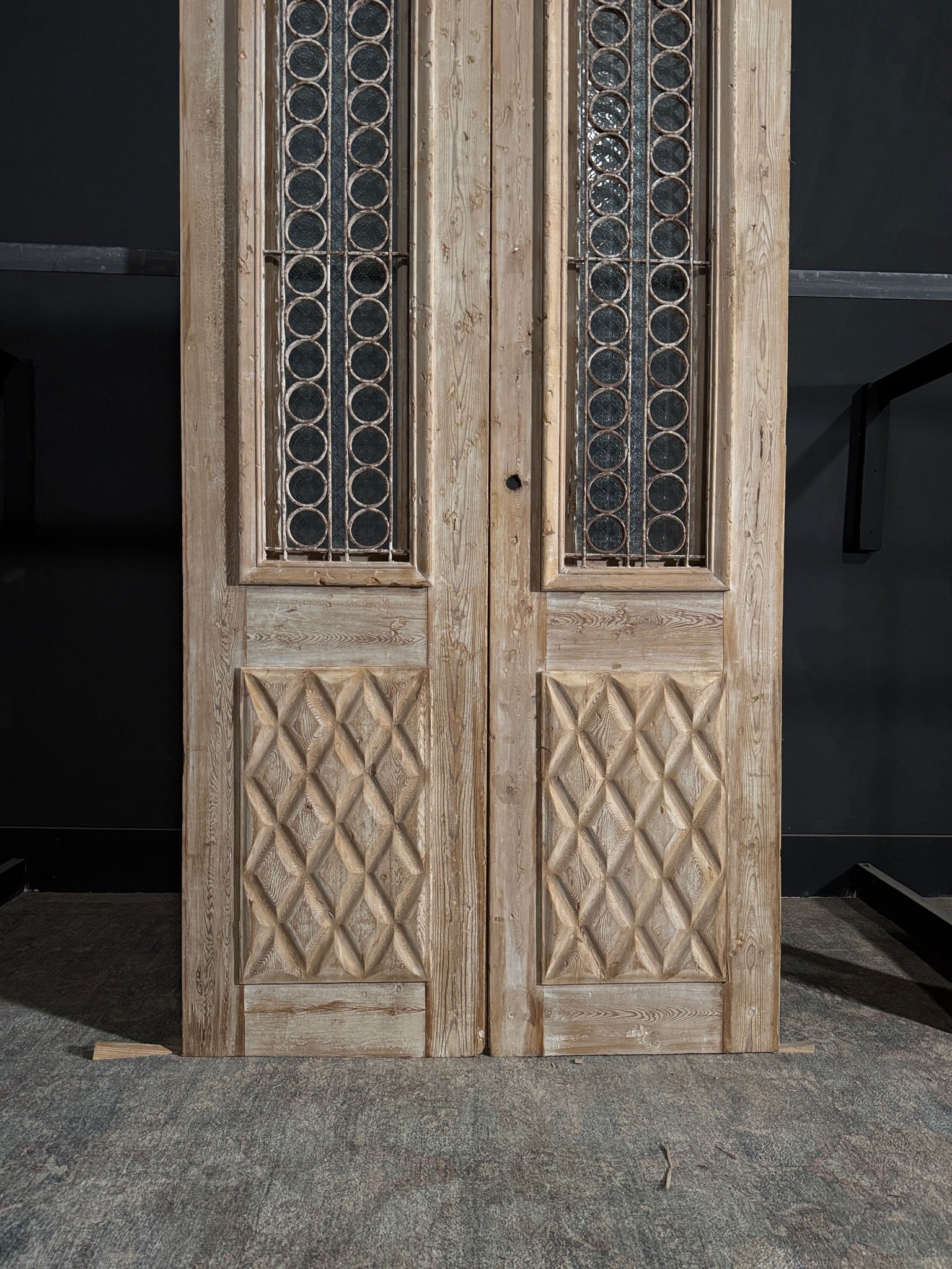 Antique Iron French Doors - 44.75x89 - N96