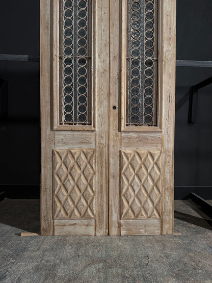 Antique Iron French Doors - 44.75x89 - N96
