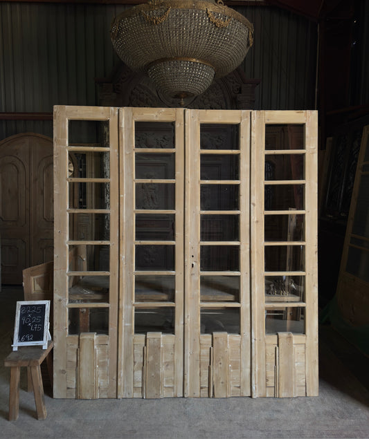Antique Glass 10 Lite Bi-Fold Doors - 90.25x122.5 - L612