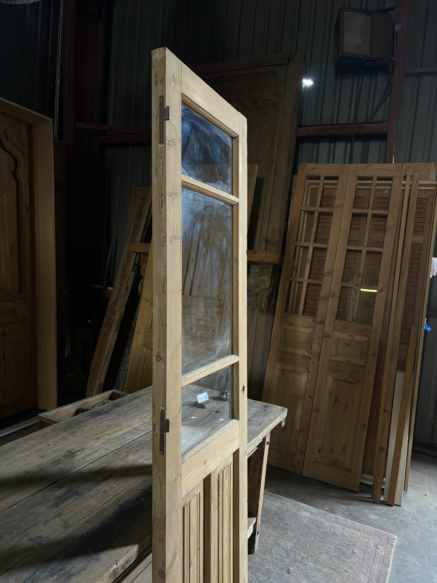 Single Antique Glass Door - 24.25x84.5 - L71