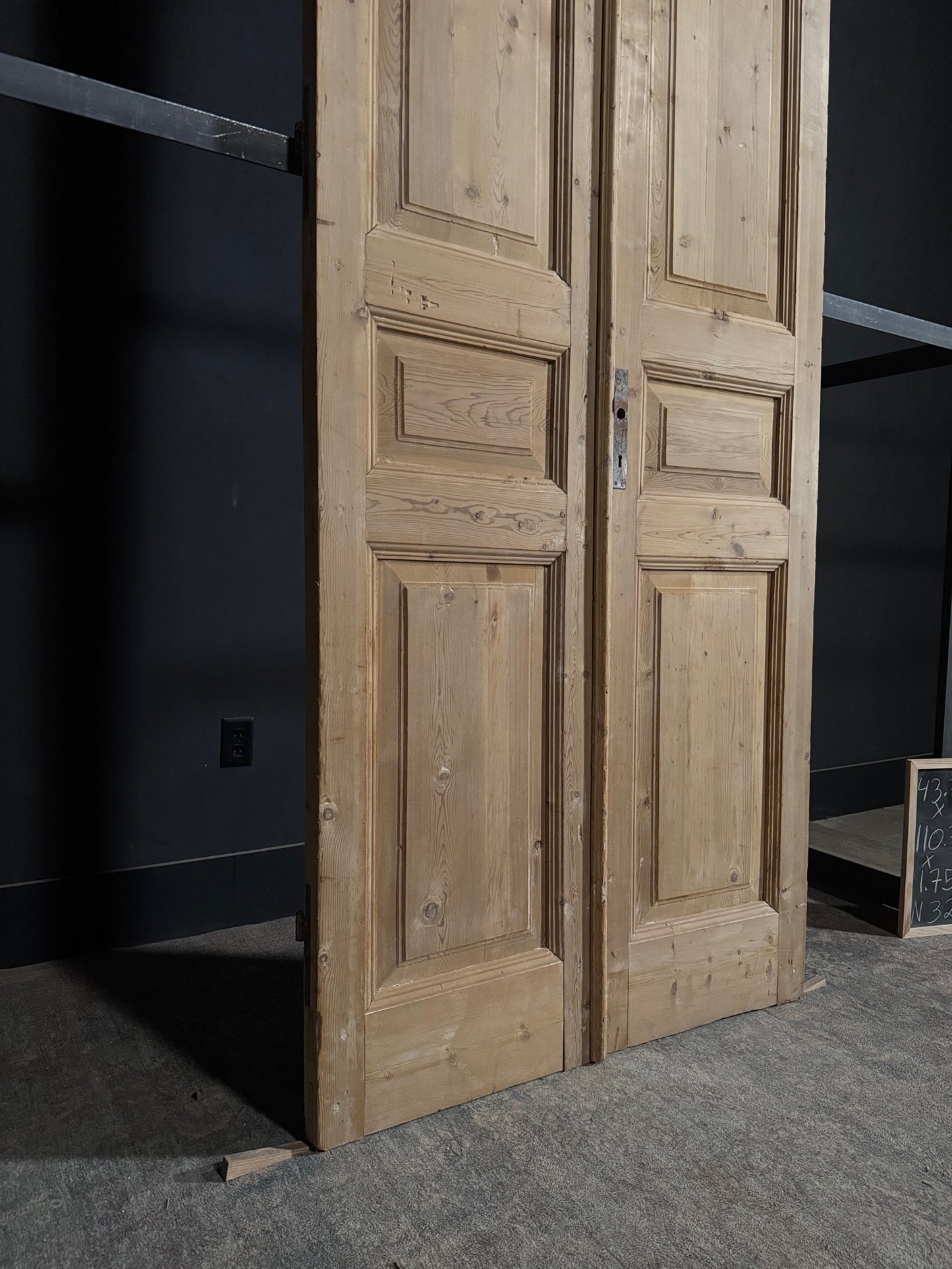 Antique Solid Double Doors - 43.75x110.75 - N323