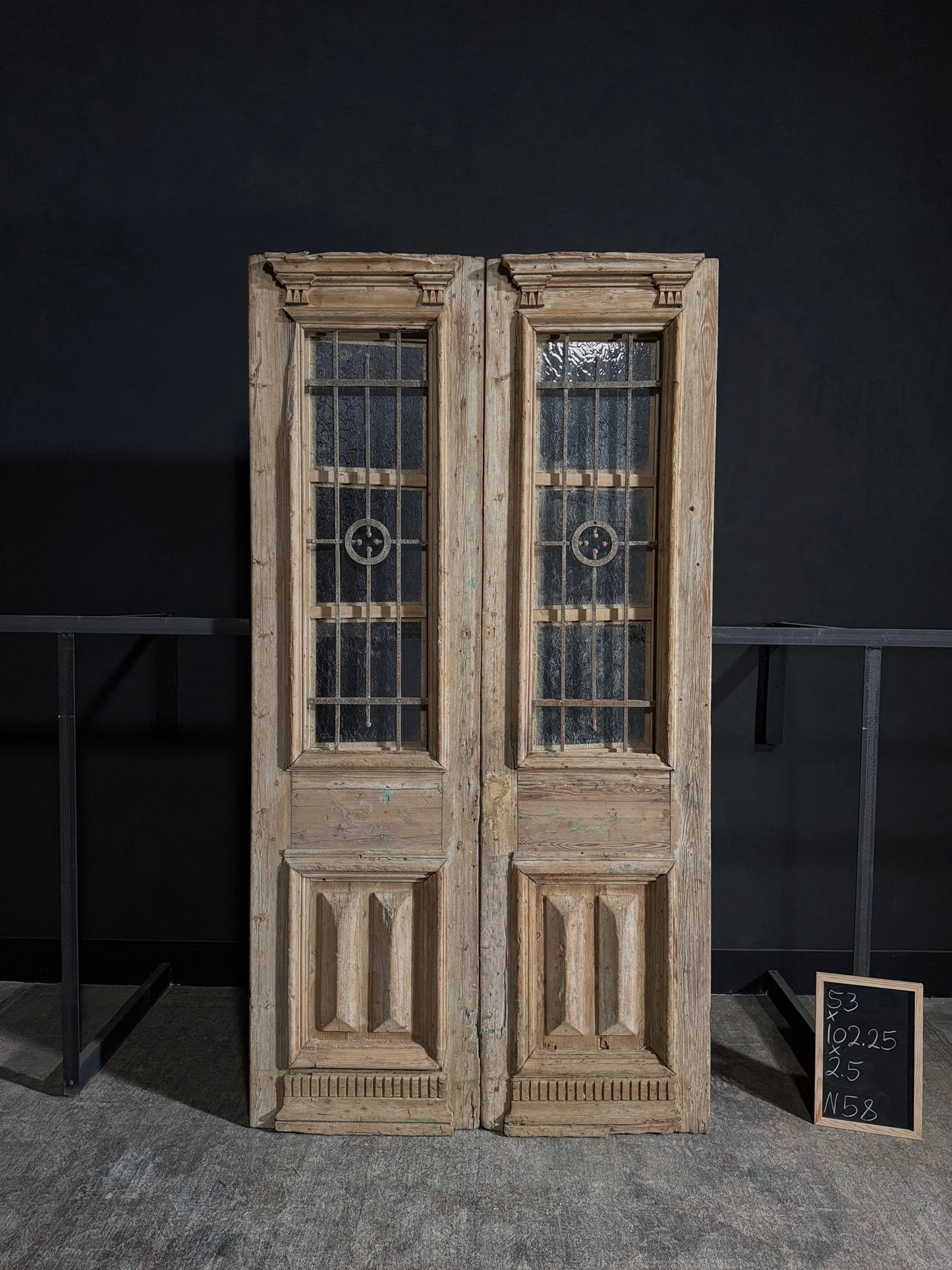 Antique Iron French Doors - 53x102.25 - N58