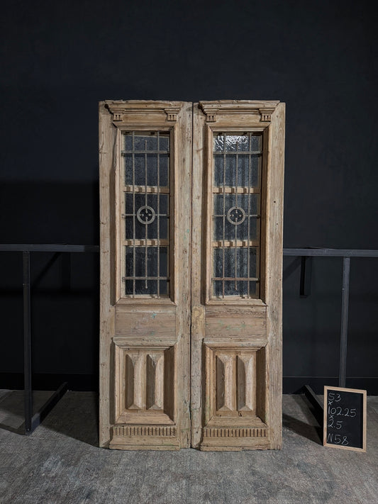 Antique Iron French Doors - 53x102.25 - N58
