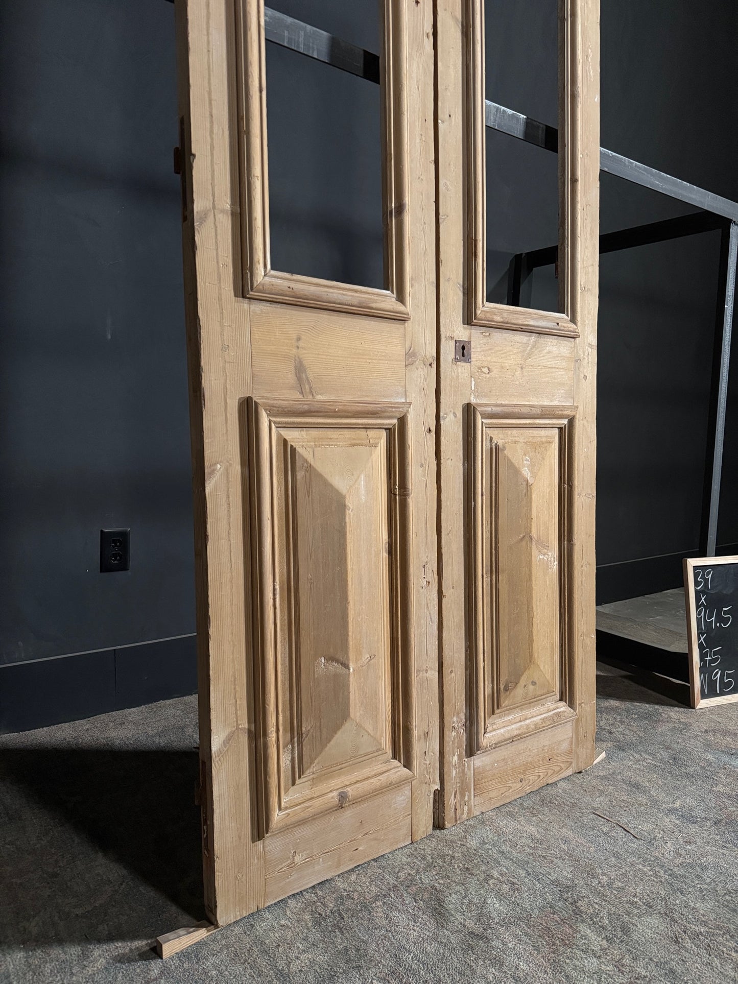 Antique Solid Double Doors - 39x94.5 - N95