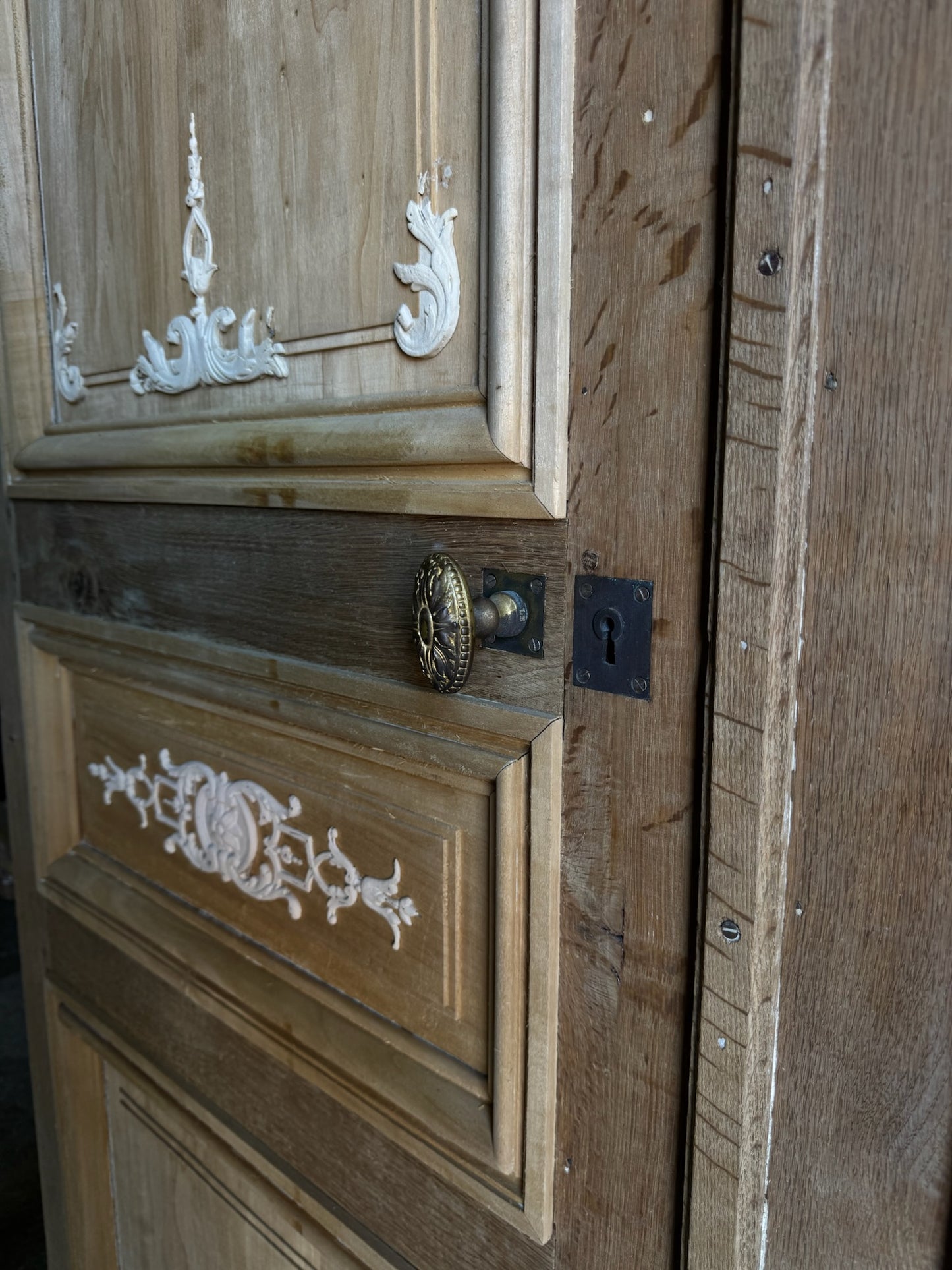 French Chateau Ornate Antique Double Doors - 55.5x106 - L268