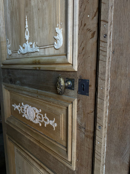 French Chateau Ornate Antique Double Doors - 55.5x106 - L268