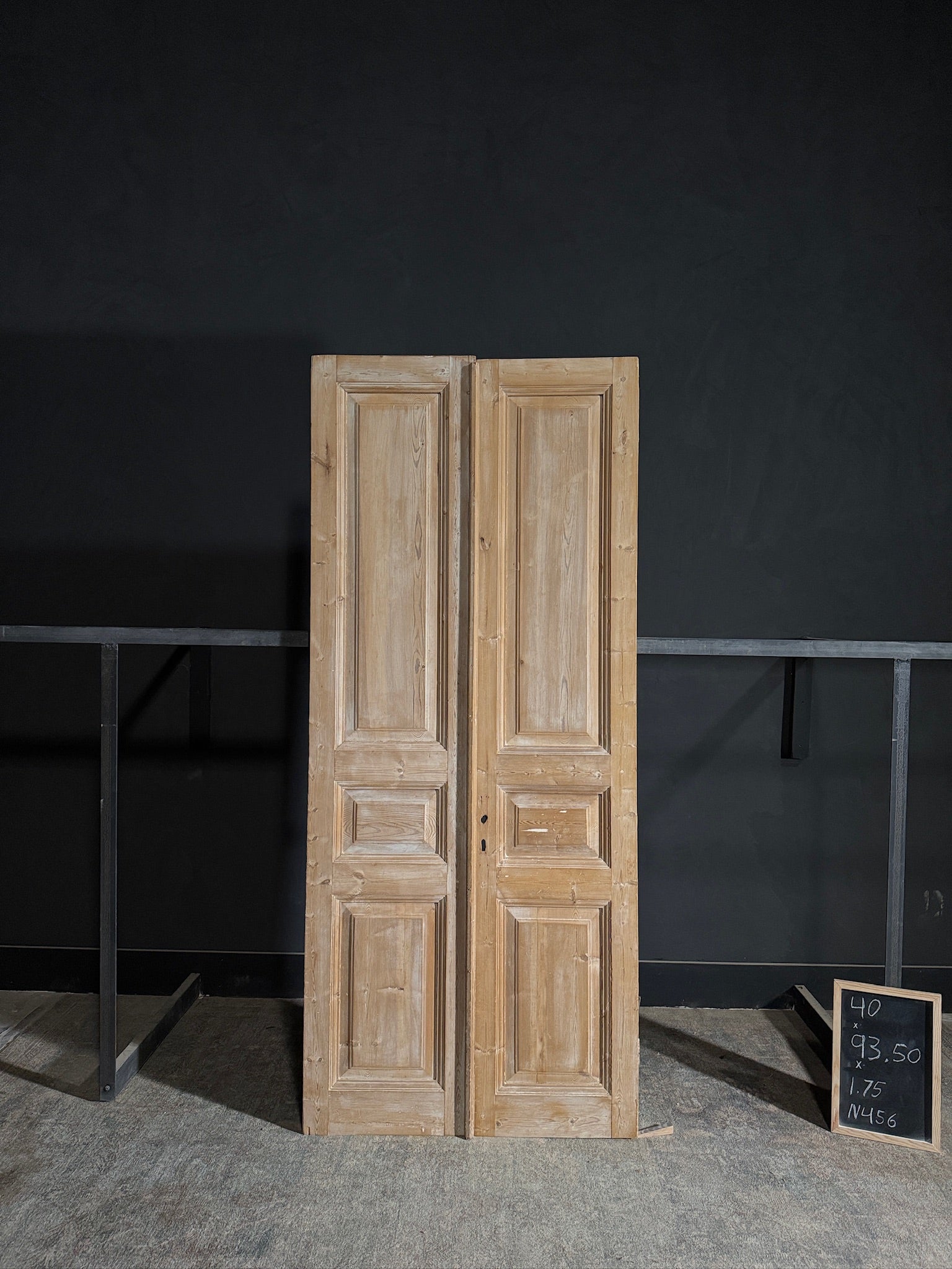 Antique Solid Double Doors - 40x93.5 - N456
