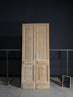 Antique 2 Panel Solid Double Doors - 43.75x103 - N548