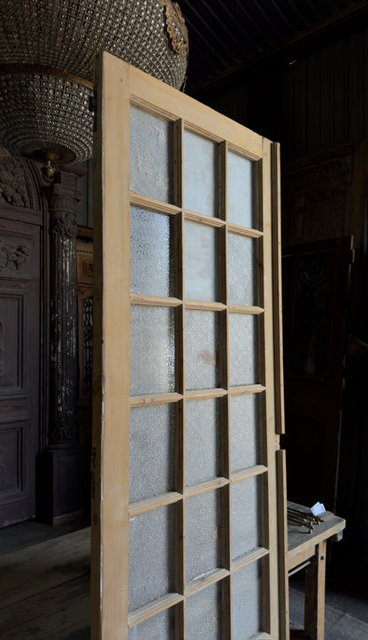 18 Lite Antique Glass Single Door - 33.5x99.5 - L471