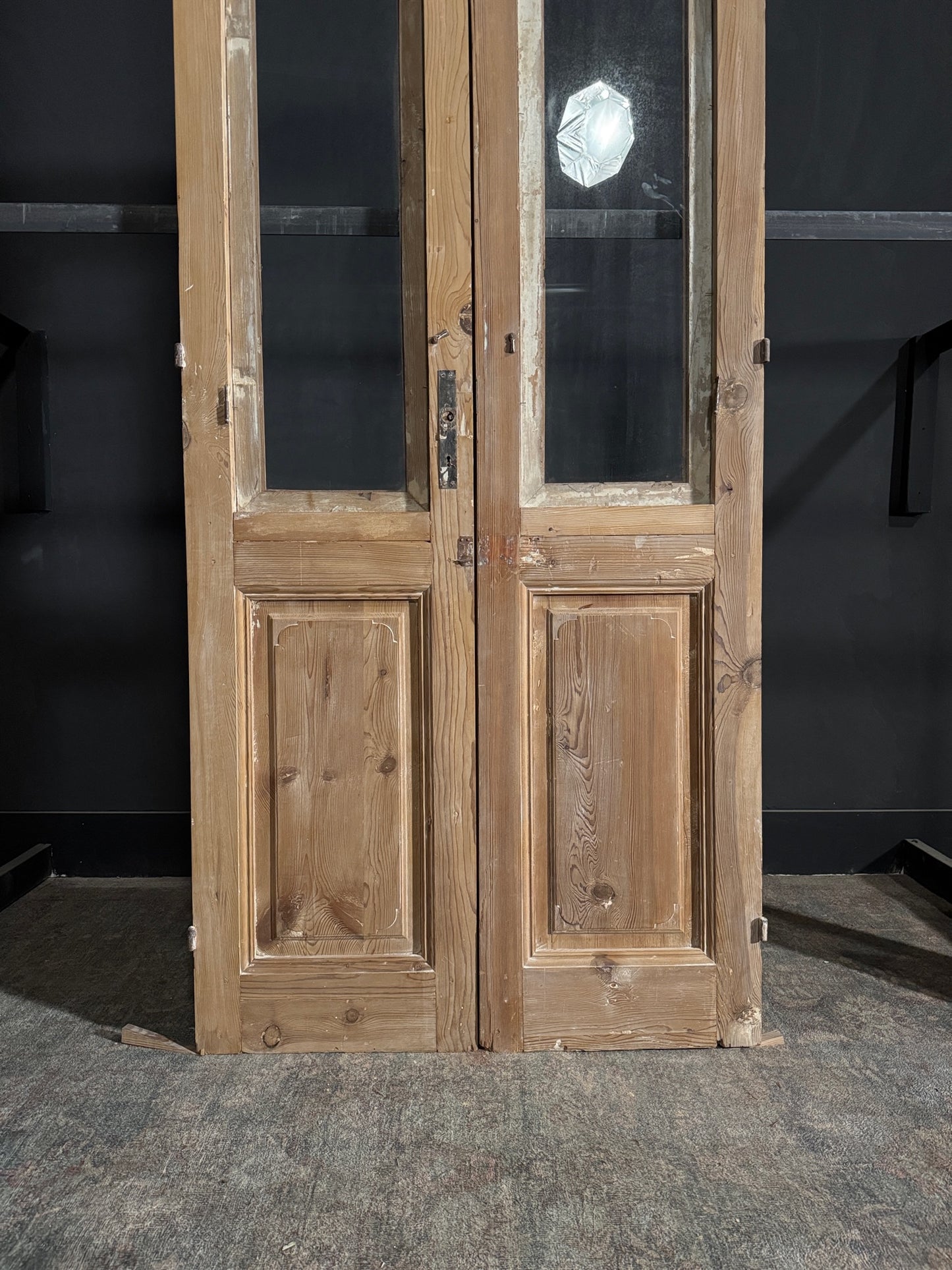 Antique Fluted 1 Lite French Doors - 40.25x97 - N107