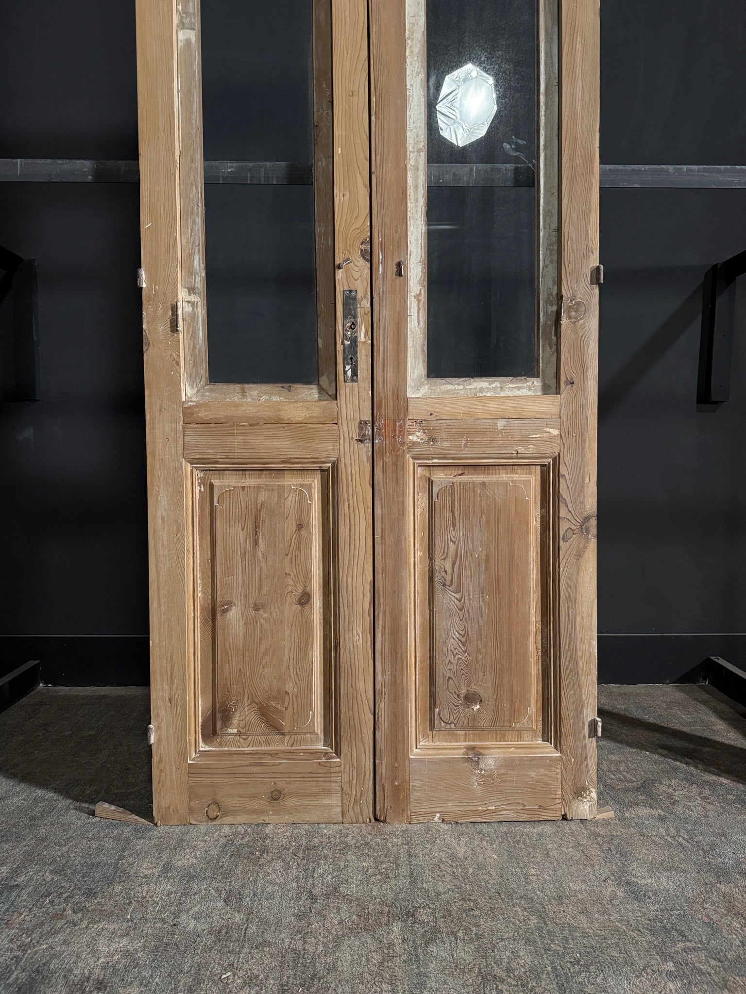 Antique Fluted 1 Lite French Doors - 40.25x97 - N107
