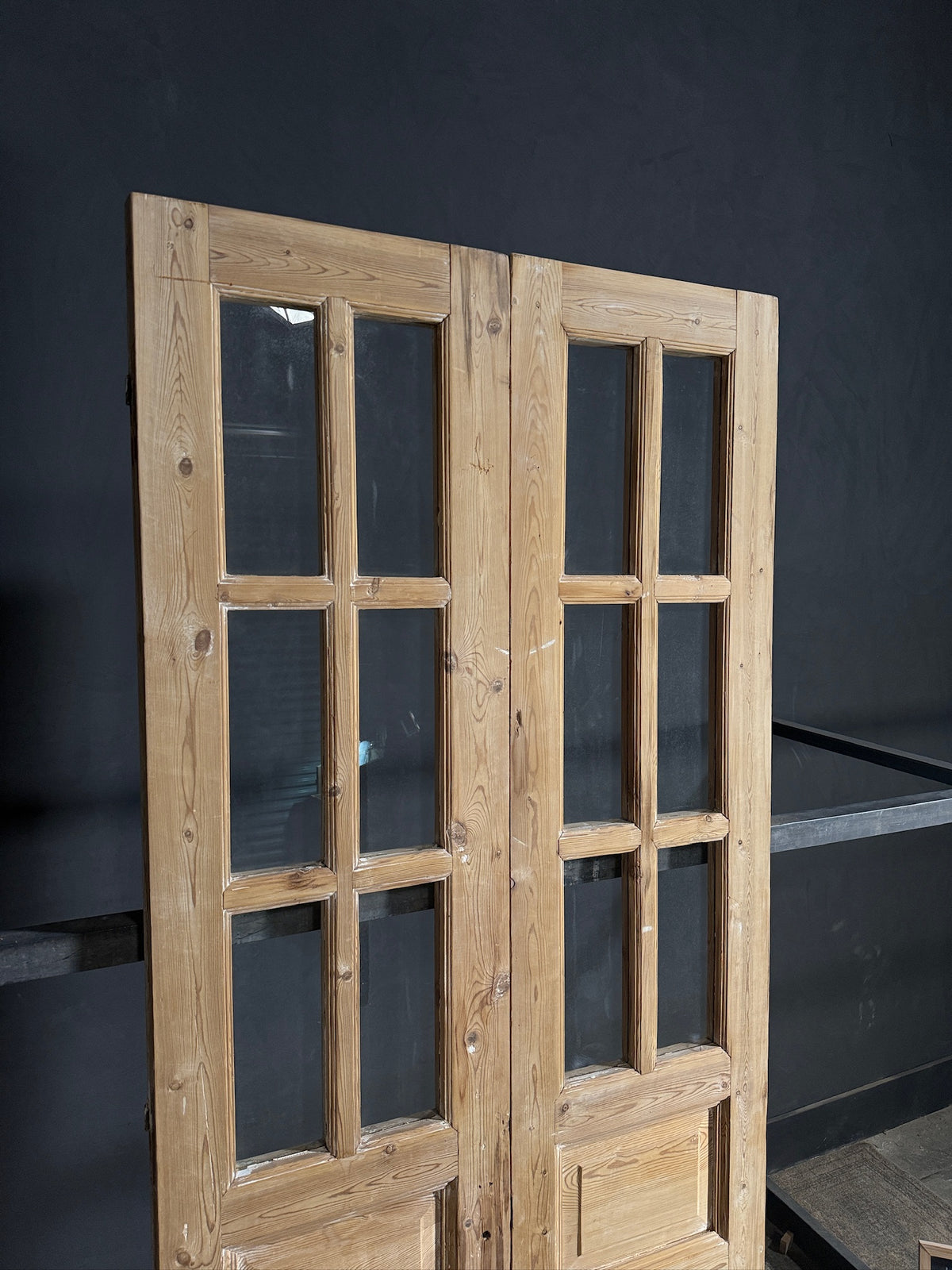 Antique Glass 6 Lite French Doors - 40x95.5 - N674