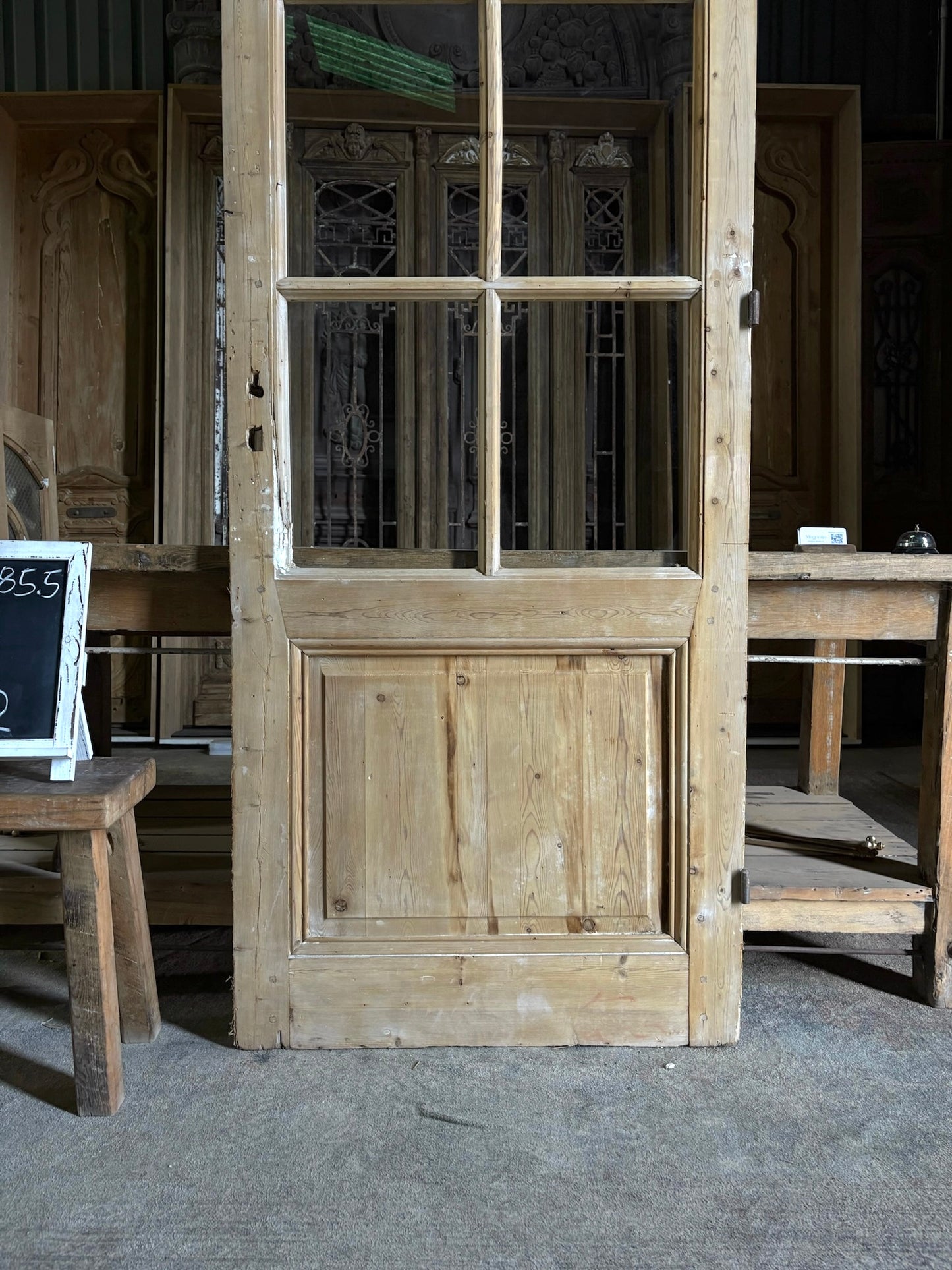 6 Lite Antique Glass Single Door - 32x85.5 - L72