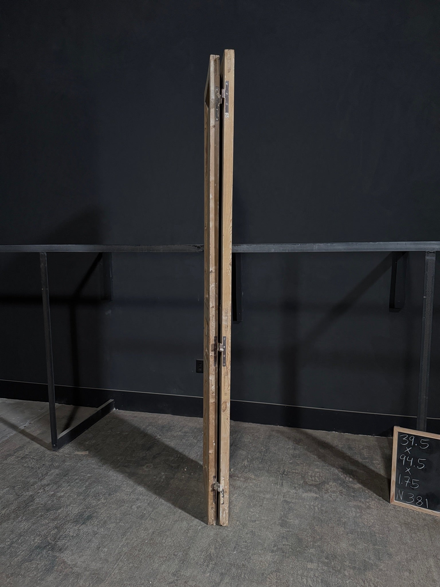 Antique 3 Panel Solid Double Doors - 39.5x94.5 - N381