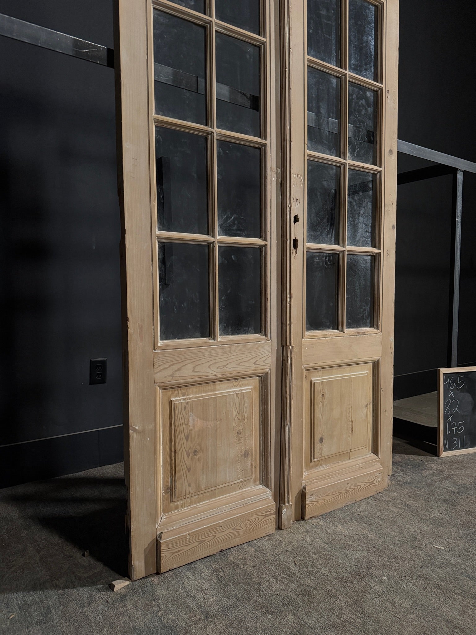 Antique Glass 4 Lite French Doors - 46.5x82 - N311
