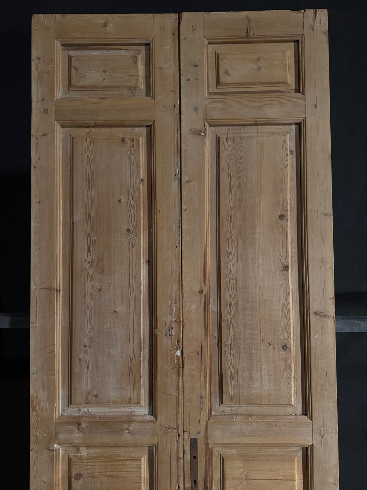 Antique 3 Panel Solid Double Doors - 43.25x104.25 - N528