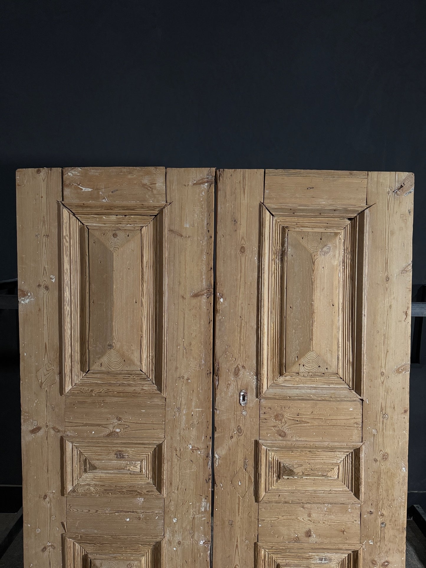 Antique 3 Panel Solid Double Doors - 58.5x79.5 - N506