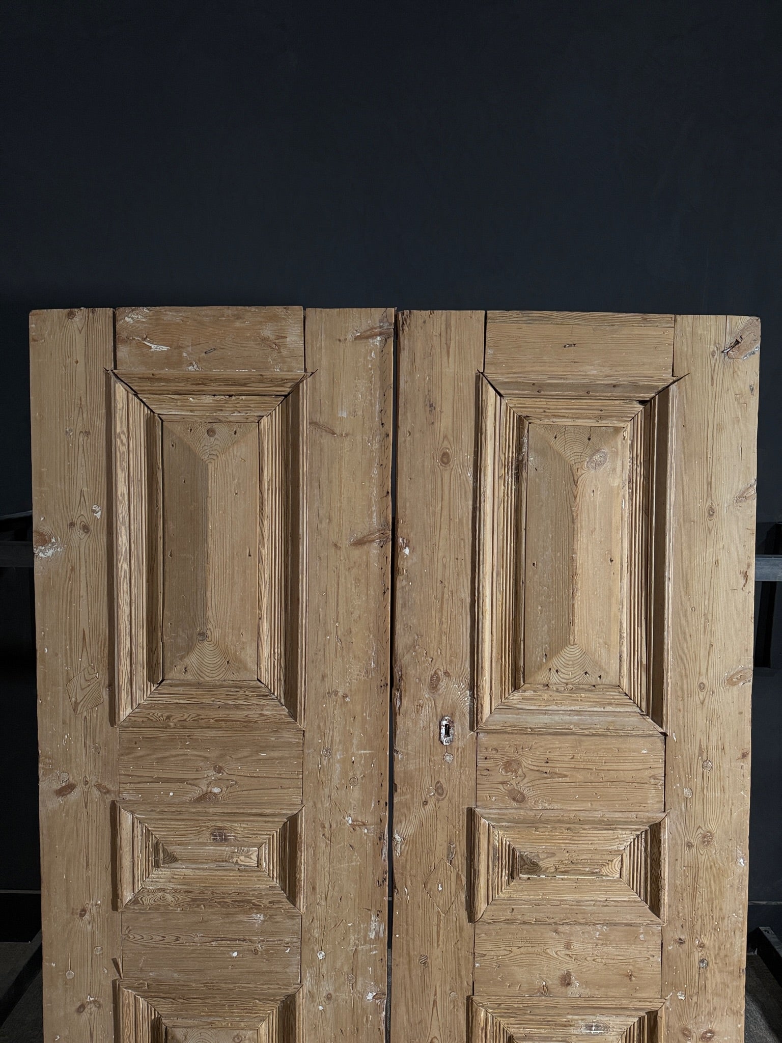 Antique 3 Panel Solid Double Doors - 58.5x79.5 - N506