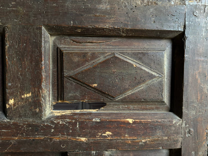 Spanish Diamond Panel Antique Single Door - 36x74.5 - L244