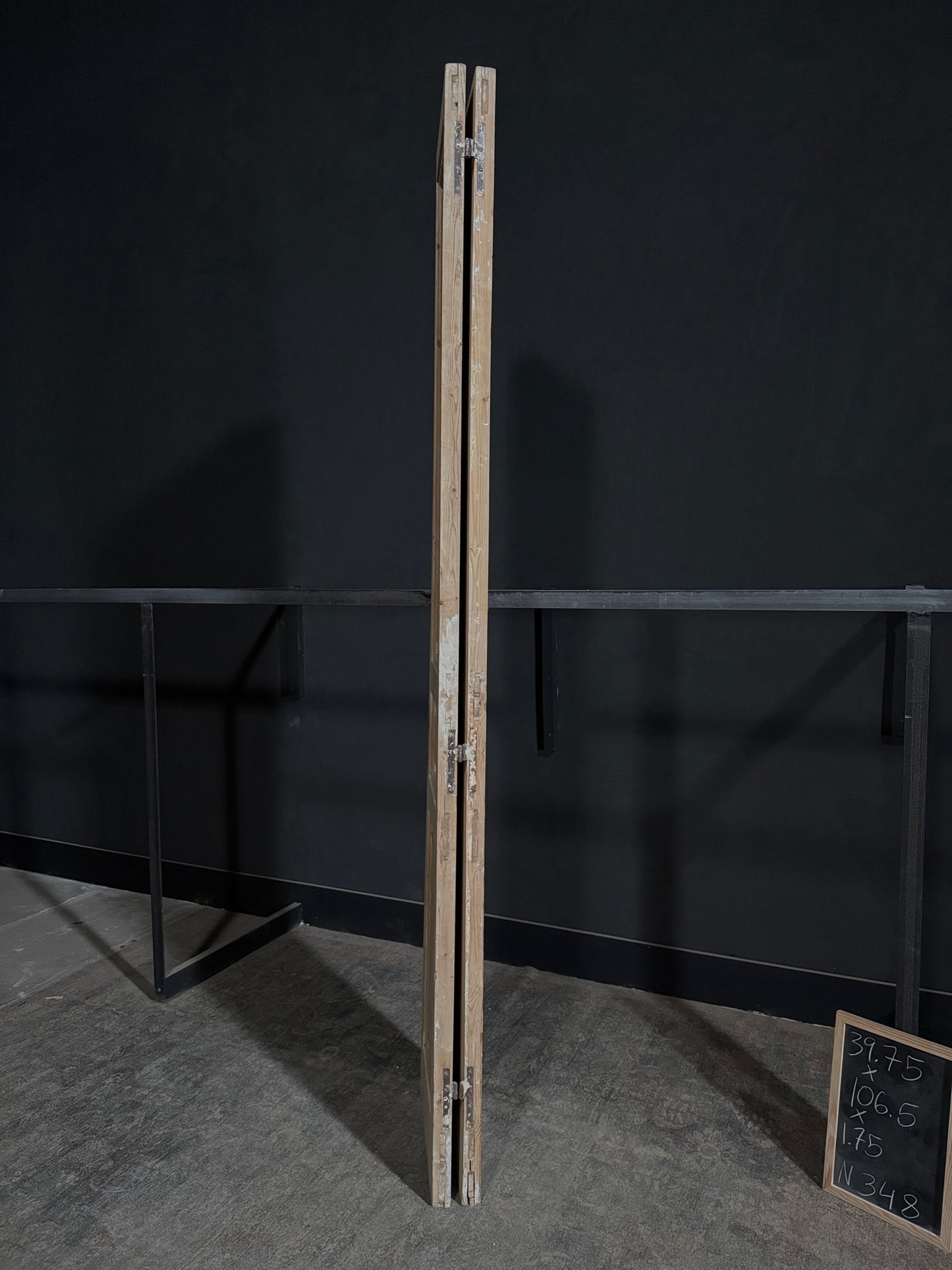 Antique 3 Panel Solid Double Doors - 39.75x106.5 - N348