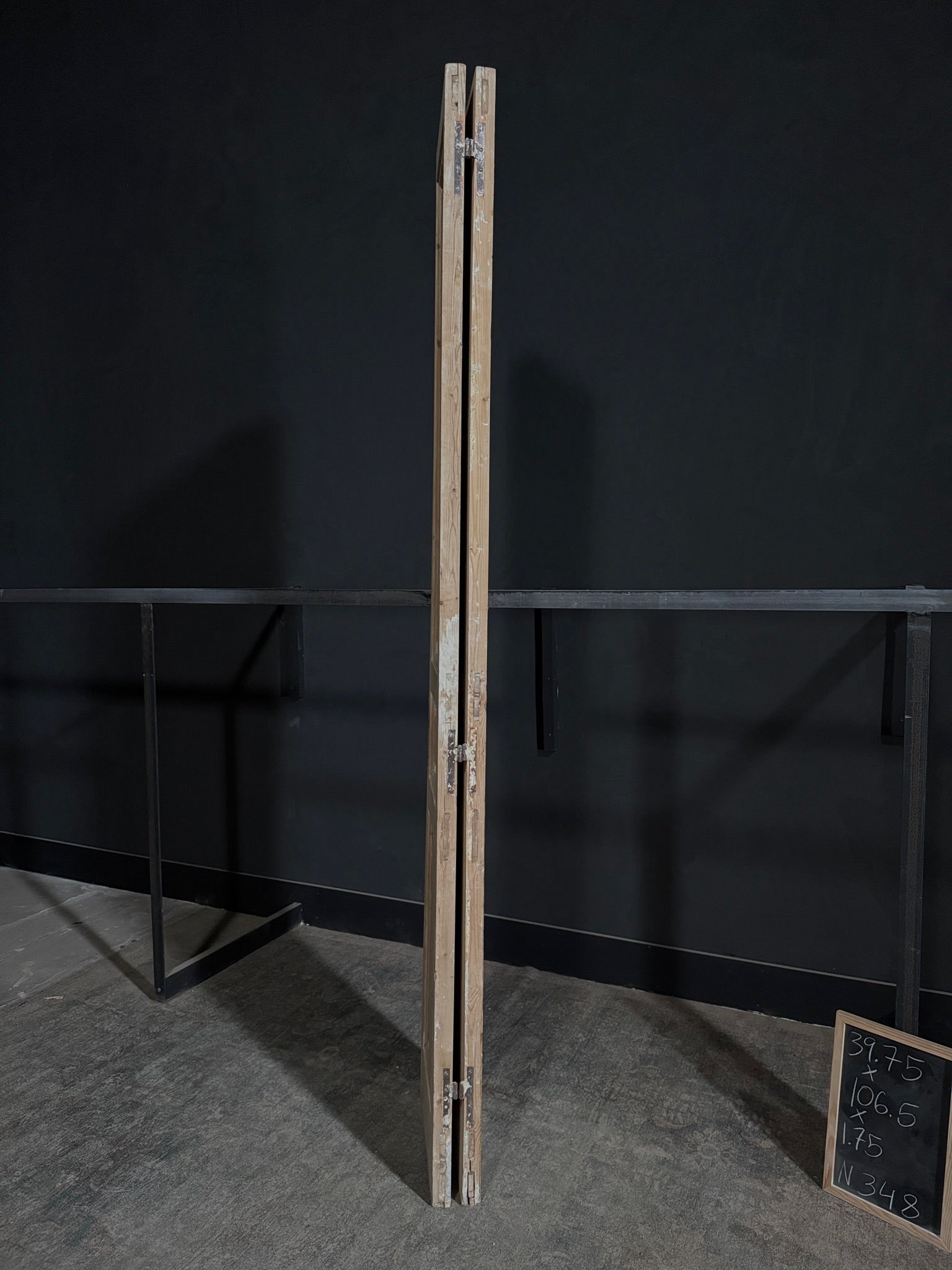Antique 3 Panel Solid Double Doors - 39.75x106.5 - N348