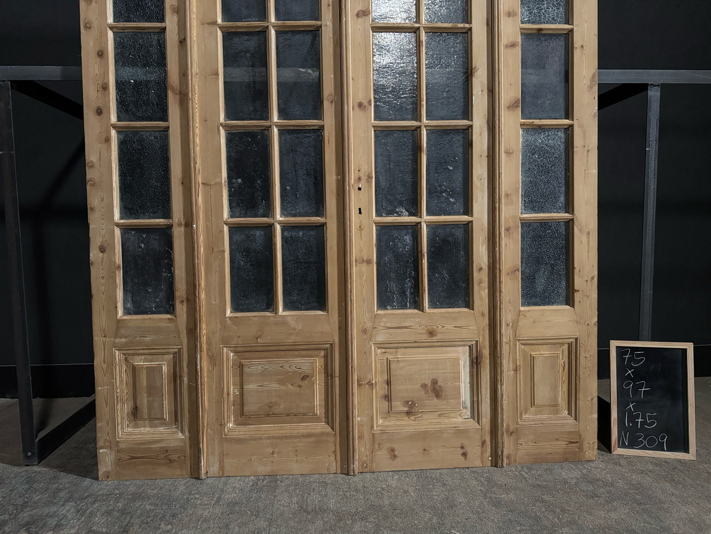 Antique Obscured Glass Bi-Fold Doors - 75x97 - N309