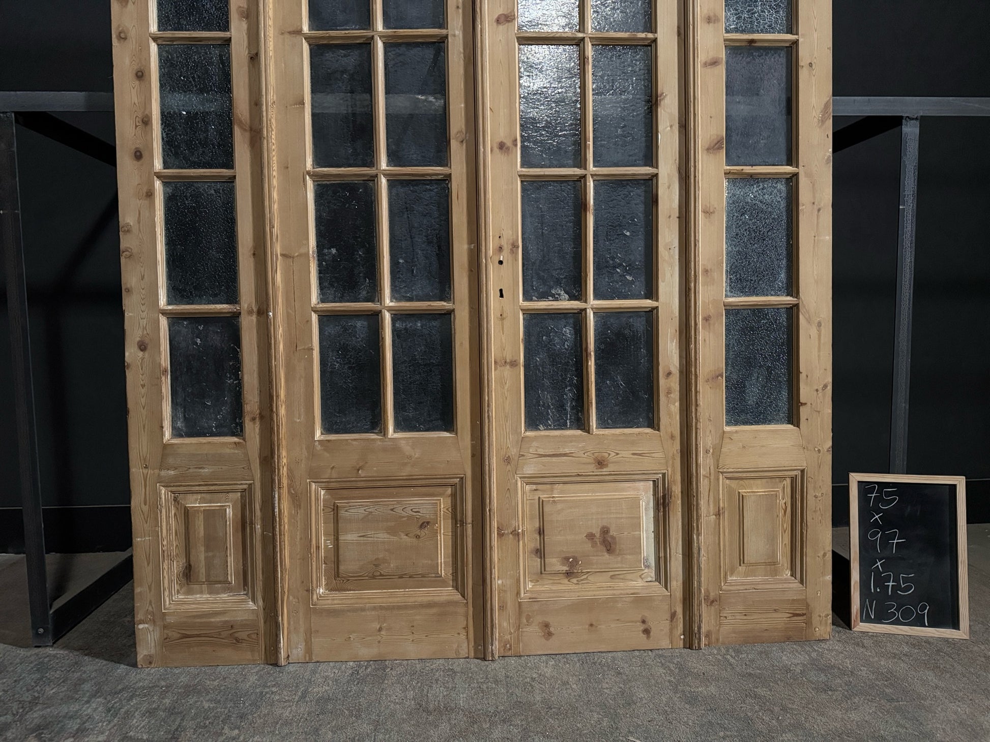 Antique Obscured Glass Bi-Fold Doors - 75x97 - N309