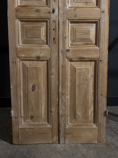 Antique 3 Panel Solid Double Doors - 35.5x97.5 - N696