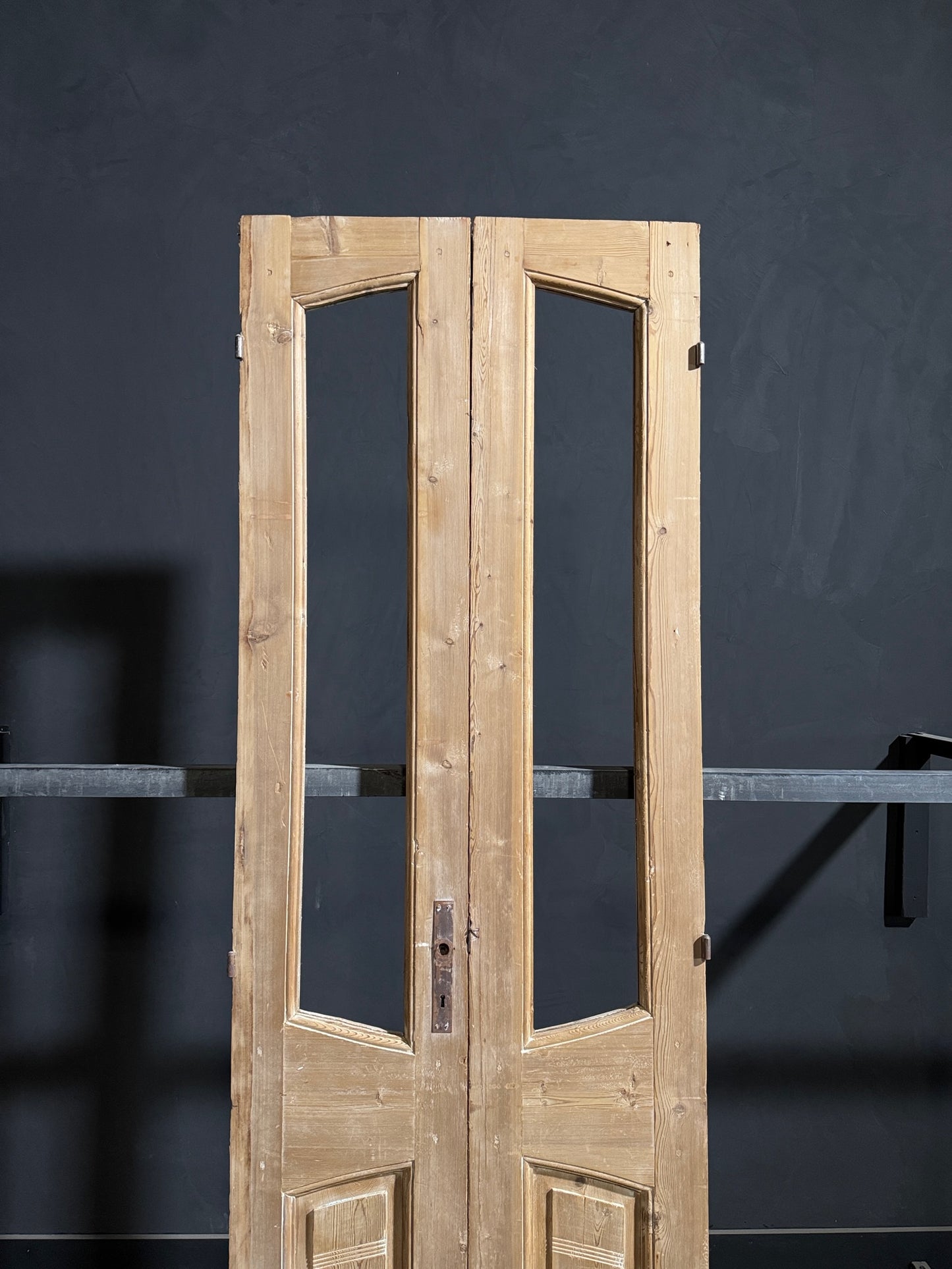 Antique Fluted 1 Lite French Doors - 31x97 - N244